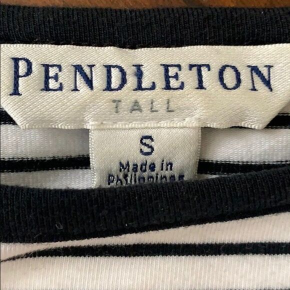 PENDLETON Tall Striped Long Sleeve Shirt Top - Picture 4 of 8